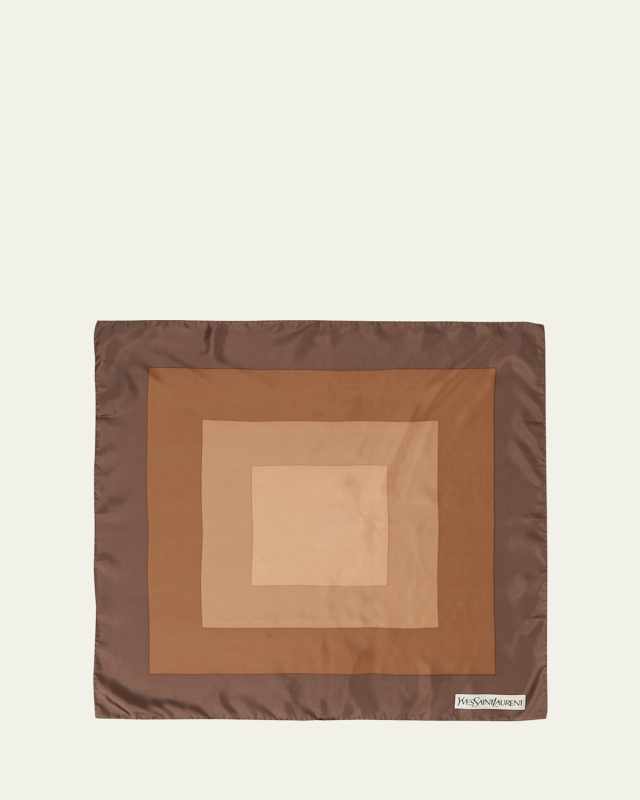 Gradient Concentric Silk Square Scarf
